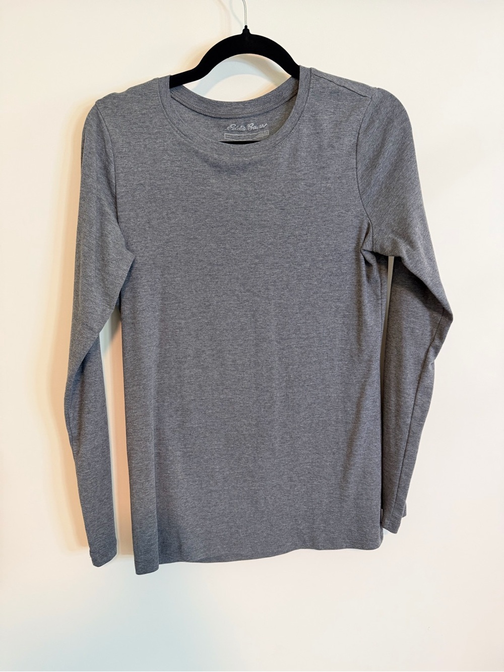 Eddie Bauer Heather Blue Long Sleeve Crewneck Tee